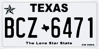 TX license plate BCZ6471