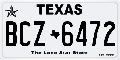 TX license plate BCZ6472