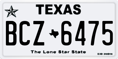 TX license plate BCZ6475