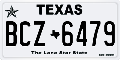 TX license plate BCZ6479