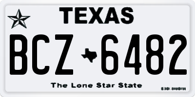 TX license plate BCZ6482