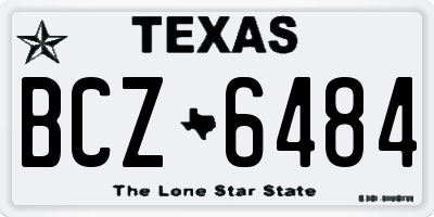 TX license plate BCZ6484