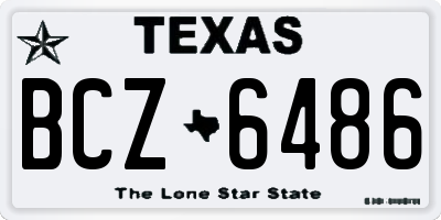 TX license plate BCZ6486
