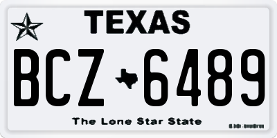 TX license plate BCZ6489
