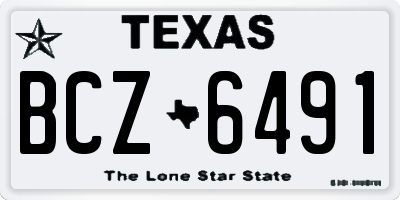 TX license plate BCZ6491
