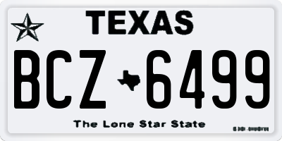 TX license plate BCZ6499