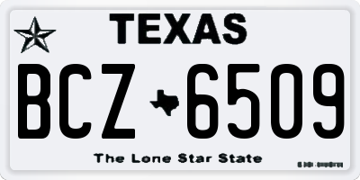 TX license plate BCZ6509