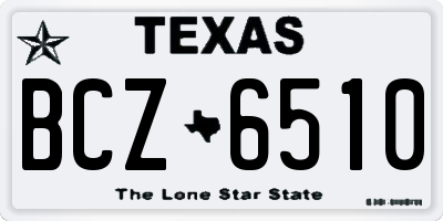 TX license plate BCZ6510