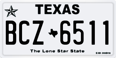 TX license plate BCZ6511