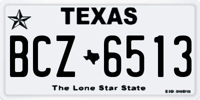TX license plate BCZ6513