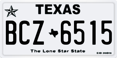 TX license plate BCZ6515