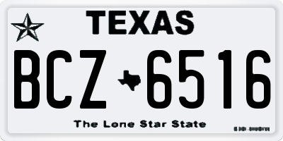 TX license plate BCZ6516