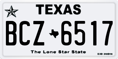 TX license plate BCZ6517