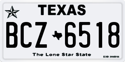 TX license plate BCZ6518