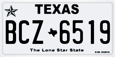 TX license plate BCZ6519