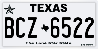TX license plate BCZ6522