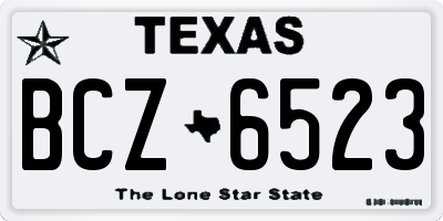 TX license plate BCZ6523