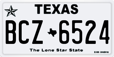 TX license plate BCZ6524