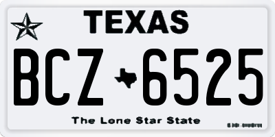 TX license plate BCZ6525