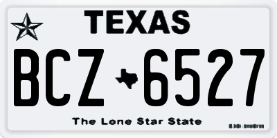 TX license plate BCZ6527