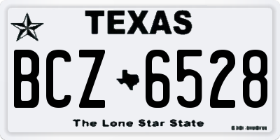TX license plate BCZ6528
