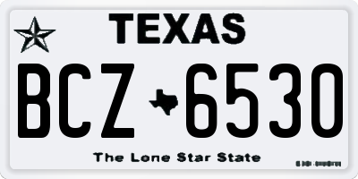 TX license plate BCZ6530