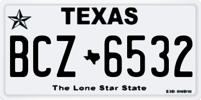 TX license plate BCZ6532
