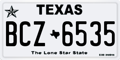 TX license plate BCZ6535