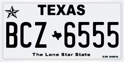 TX license plate BCZ6555