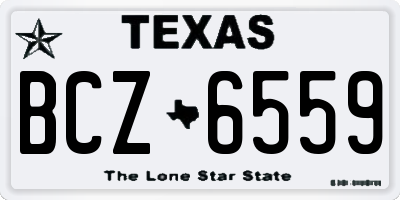 TX license plate BCZ6559