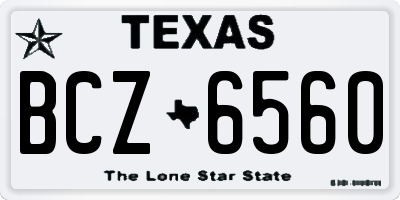 TX license plate BCZ6560