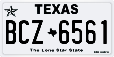 TX license plate BCZ6561