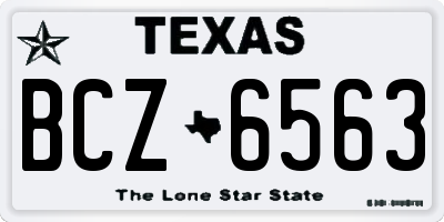 TX license plate BCZ6563