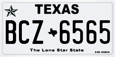 TX license plate BCZ6565