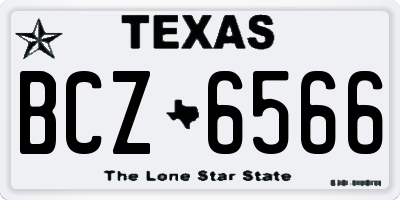 TX license plate BCZ6566