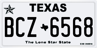 TX license plate BCZ6568