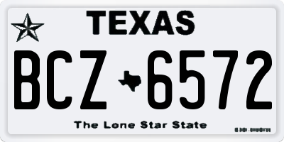 TX license plate BCZ6572