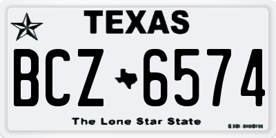 TX license plate BCZ6574
