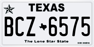 TX license plate BCZ6575