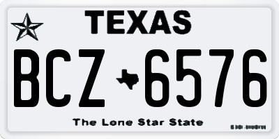 TX license plate BCZ6576