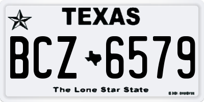 TX license plate BCZ6579