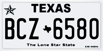 TX license plate BCZ6580