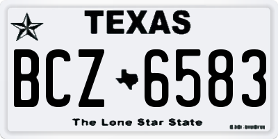 TX license plate BCZ6583
