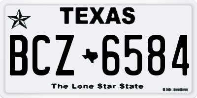 TX license plate BCZ6584