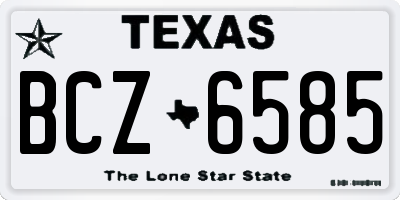 TX license plate BCZ6585