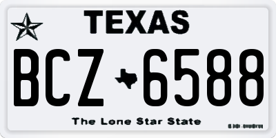 TX license plate BCZ6588