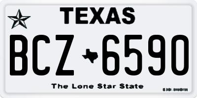 TX license plate BCZ6590