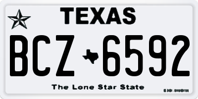 TX license plate BCZ6592