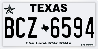 TX license plate BCZ6594