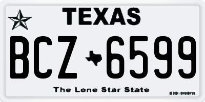 TX license plate BCZ6599